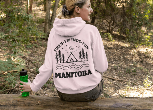 C & Win Sports Manitoba-Fires, Friends, Fun Hoodie ( Double Sided) - C & Win Sports